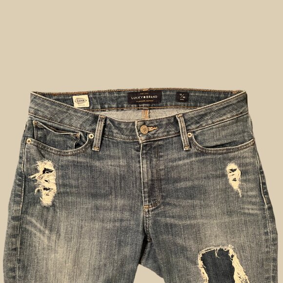 Express - Women's Stretch + Performance Cropped Skinny Jeans Mid Rise - Picture 4 of 6